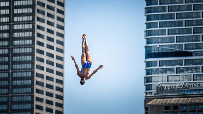 Champion cliff diver Rhiannan Iffland.