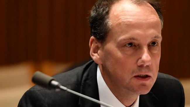 CANBERRA, AUSTRALIA - SEPTEMBER 13: Chair, James Shipton from The Australian Securities and Investments Commission (ASIC) appears during a public hearing in front of the Parliamentary Joint Committee on Corporations and Financial Services at Parliament House on September 13, 2019 in Canberra, Australia. The hearing is reviewing the performance and operation of the corporate regulator.  (Photo by Tracey Nearmy/Getty Images)