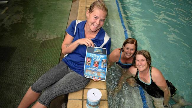 Sharna McClure and  the swimming club are raising money for Noah's family. Picture: Hannah Sbeghen