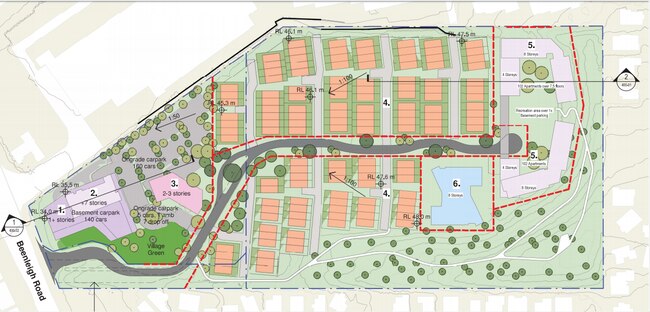 Masterplan for redevelopment of former Australia Post distribution centre site at Underwood.