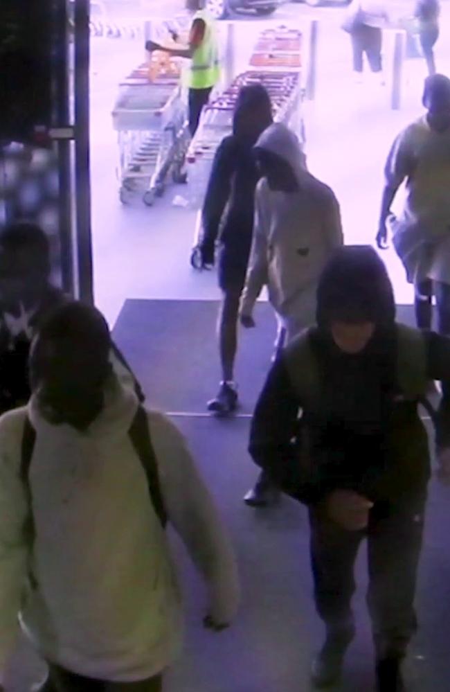 The gangs target stores such as JB hi-fi and Bing Lee. Picture: NSW Police