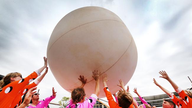 Jon Rose Interactive Sonic Ball at the Mofo Block Party at Inveresk. Picture: CHRIS KIDD