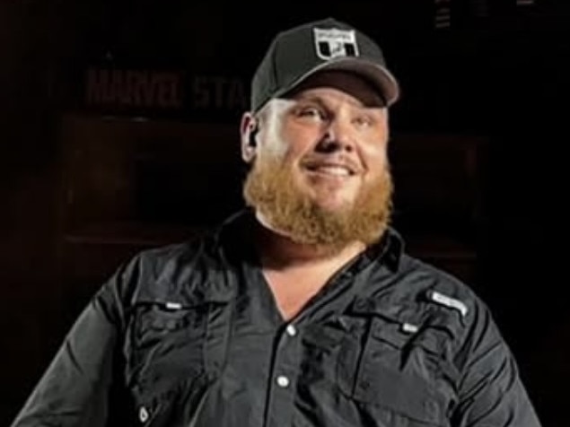 Luke Combs on stage at Marvel Stadium. Picture: Supplied