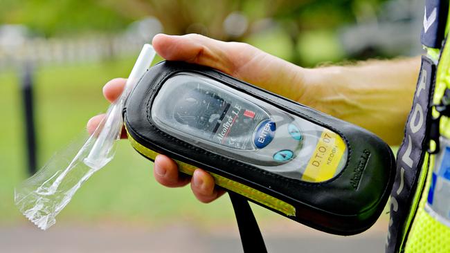 Stock photo of a breathalyser. NT Police setup a Roadside Breath Testing (RBT) station at Mindil Beach for Operation Sepio which will run over the Christmas period targeting drink driving and vehicle compliance.