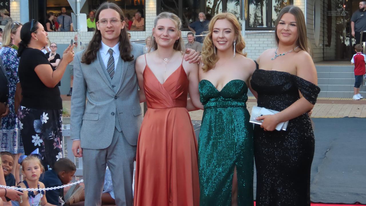 Students celebrating the Urangan State High School formal.