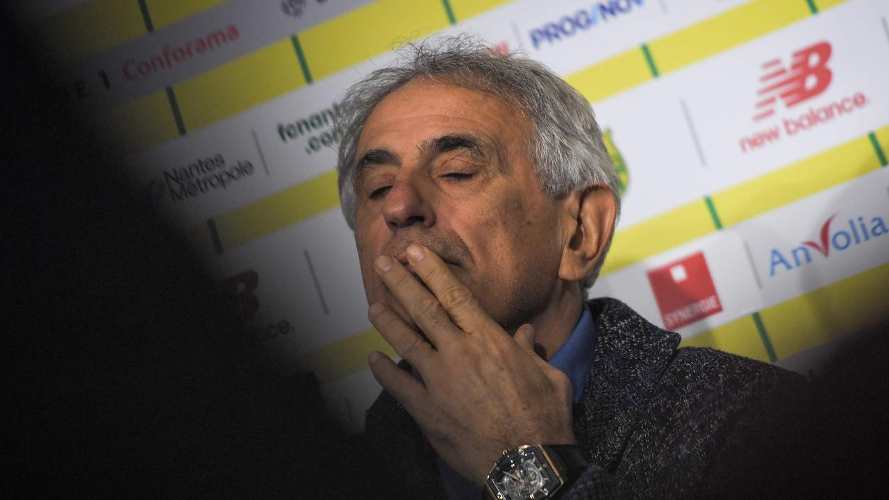 FC Nantes' football team Bosnian head coach Vahid Halilhodzic gives a press conference after the plane vanished. Picture: AFP 