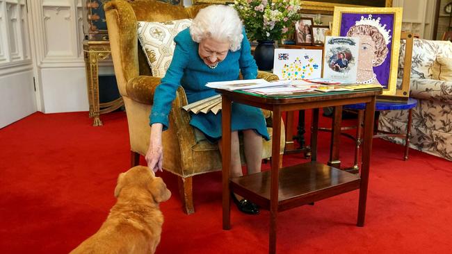 The Queen’s love of corgis was well-known. Picture: Steve Parsons/Pool/AFP