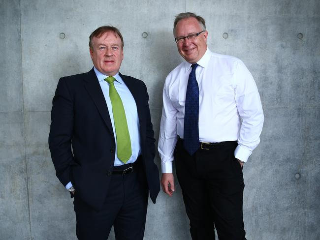 EMBARGO FOR THE DEAL 16 MARCH 2018  02/03/2018. Joseph Healy and David Hornery, co founders of Judo Capital, photographed at Sydney International Convention Centre. Britta Campion / The Australian