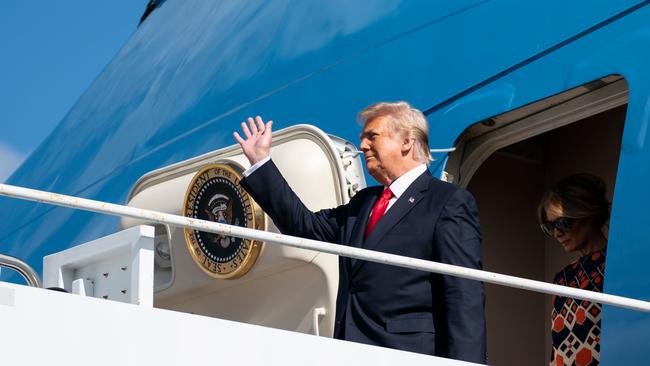 Former US President Donald Trump leaves for Florida. Picture: AFP