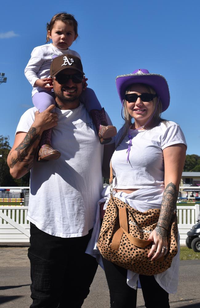 Aaron, Kahlani and Emilee Anderson at the Sunshine Coast Agricultural Show 2023.