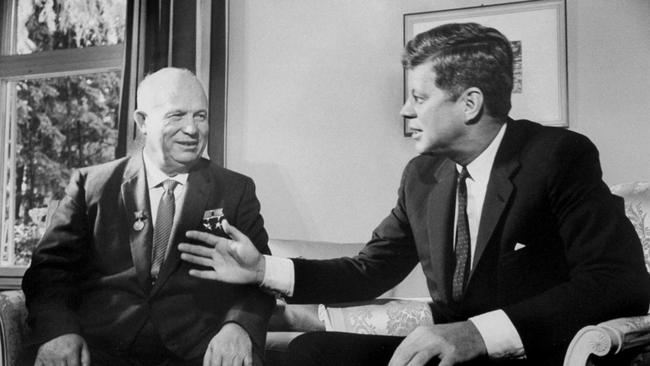 Soviet premier Nikita Khrushchev (left) talking with US president Kennedy during the Vienna Summit in 1961 Picture: Paul Schutzer/The LIFE Picture Collection/Getty Images