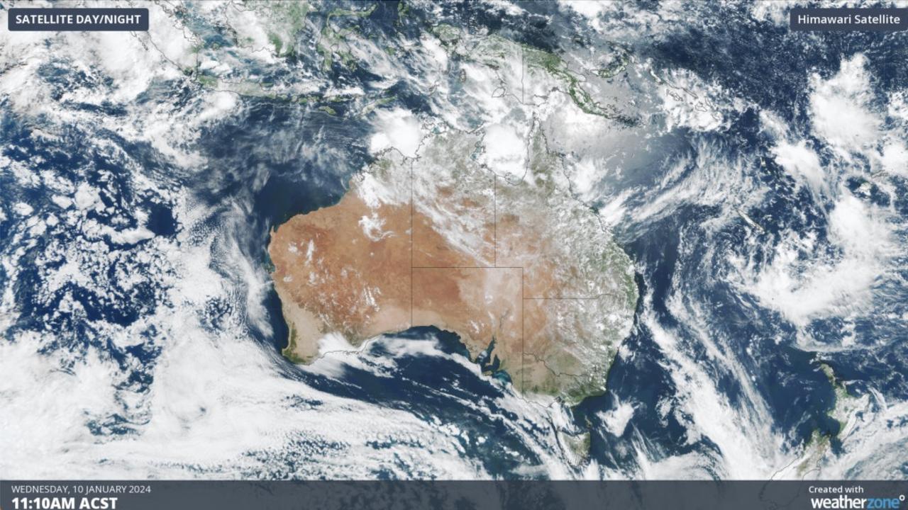 Storm activity over Australia. Picture: Weatherzone.