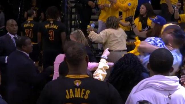 LeBron James pushed out of the way of brawl after Cavs' Game 2 loss