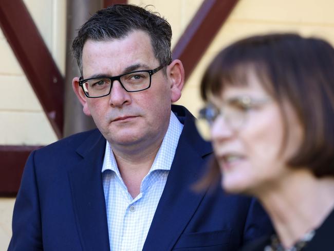 Under his watchful gaze, Health Minister Mary-Anne Thomas has made an impression on Daniel Andrews. Picture: Ian Currie