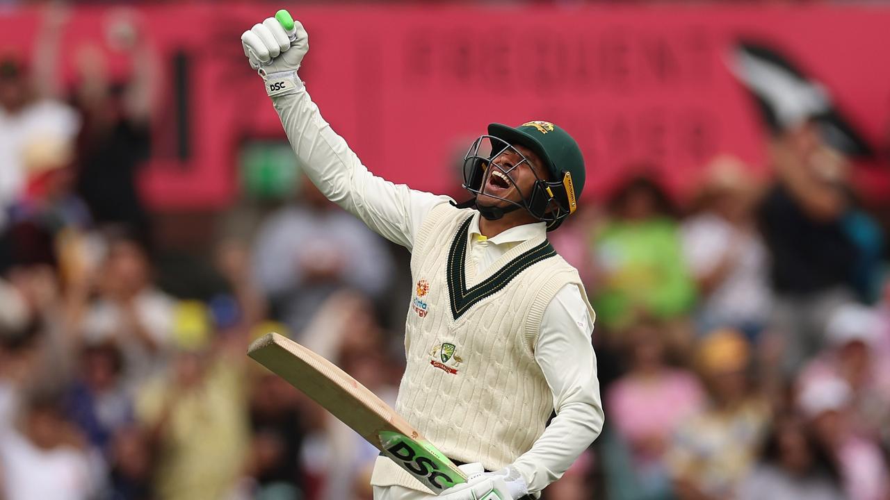 It was a great innings from Khawaja. Photo by Cameron Spencer/Getty Images