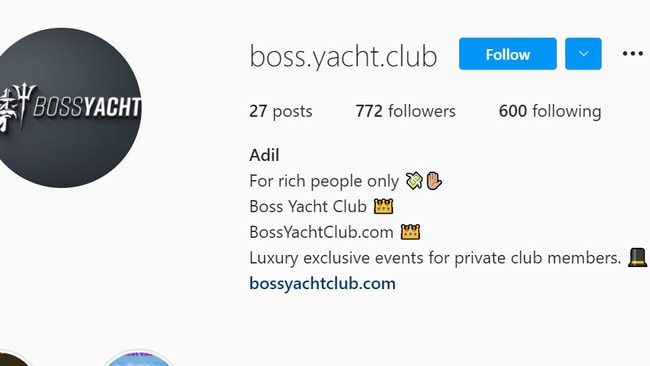 “Rich people only” for Boss Yacht Club.