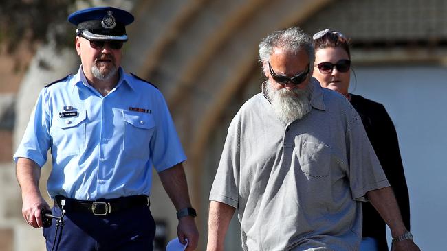 Serial pedophile Michael Anthony Guider when he was released from Long Bay jail after serving 17 years for the manslaughter of nine-year-old Bondi schoolgirl Samantha Knight. Picture: Toby Zerna