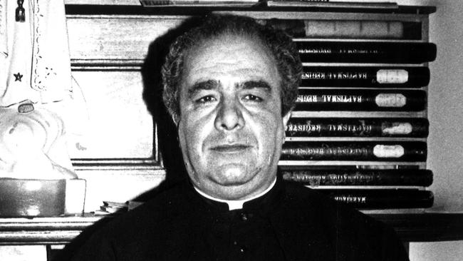 Father Anthony Bongiorno was seen at Maria James’s bookshop, and covered in blood at St Mary’s church, on the day of her murder, two witnesses told a court.