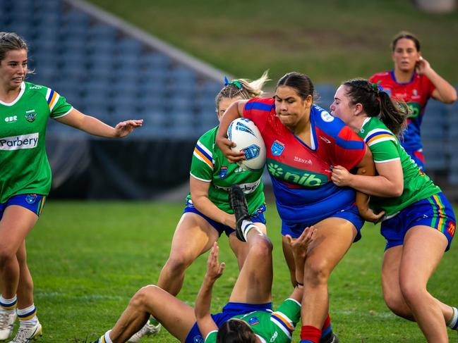 Sophia Dungay runs hard in the Tarsha Gale Cup. Picture: Thomas Lisson