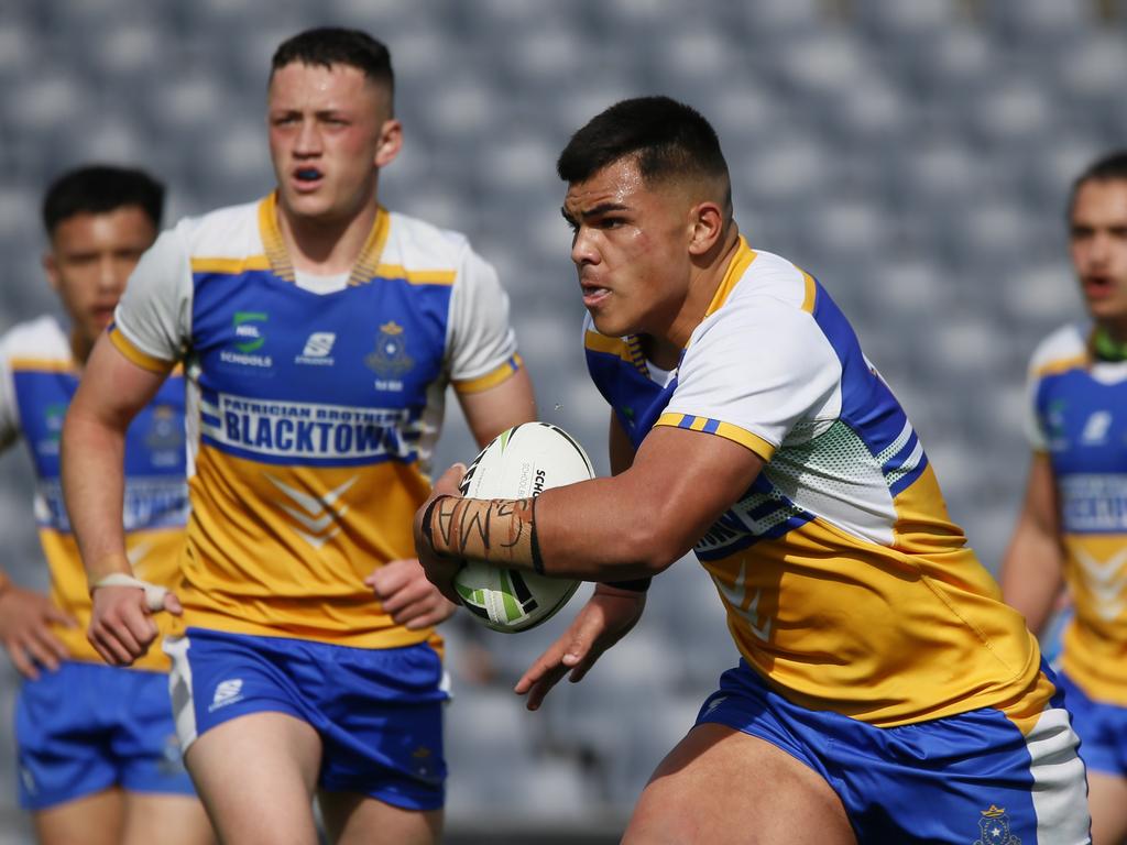 Jacob Halangahu Peter Mulholland Cup grand final Patrician Brothers Blacktown v Endeavour Sports High. Wednesday, August 28 Campbelltown Stadium Picture: Warren Gannon Photography