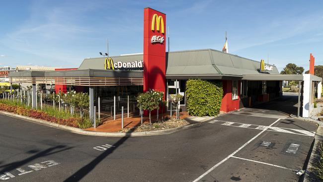 One of a number of Melbourne McDonald’s restaurants forced to close for cleaning after a delivery driver tested positive for COVID-19. Picture: Getty Images