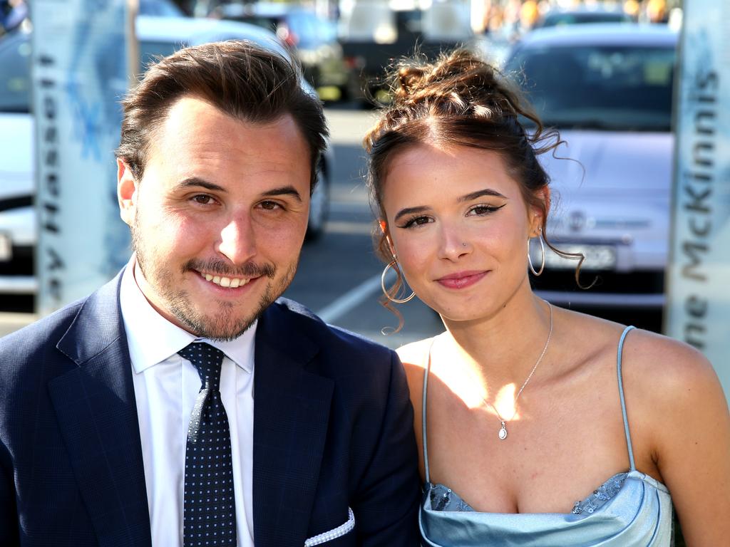 Geelong High graduation at GMHBA Stadium. Alex and Erin Quarrell. Picture: Mike Dugdale