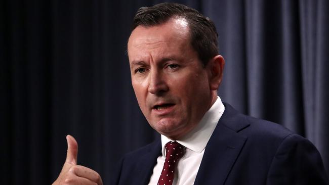 Premier Mark McGowan is holding strong on his state’s Covid strategy. Picture: Colin Murty