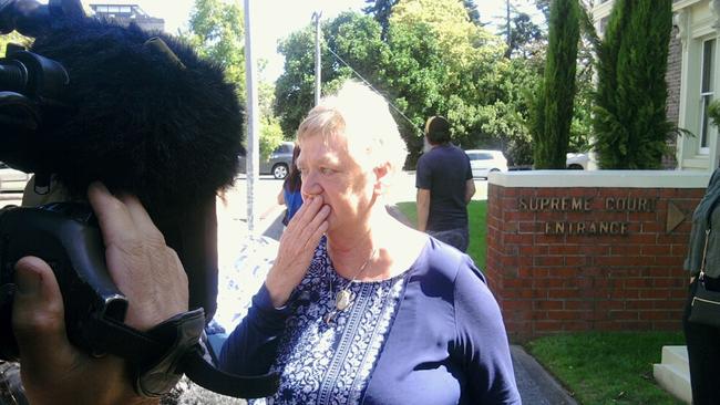 Murder victim Billy Ray Walters' Grandmother Denise Waters outside Launceston Supreme Court.