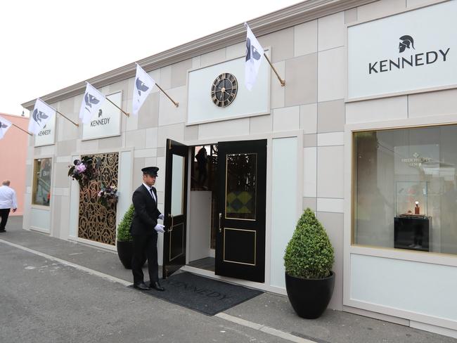 The Kennedy marquee at Flemington. Picture: Alex Coppel