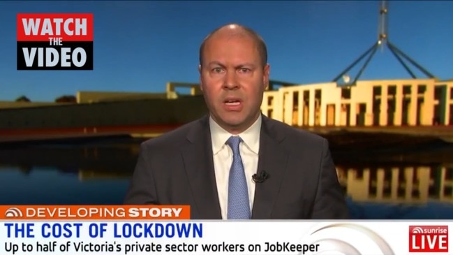 Josh Frydenberg launches attack on Daniel Andrews over lockdown plan (Sunrise)