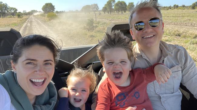 Josephine O’Brien, pictured with Liam and their two children, said finding a stem cell match was like finding a needle in a haystack.