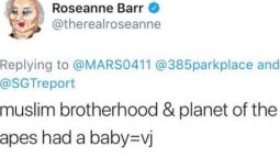 Roseanne Barr’s tweet about Valerie Jarrett.