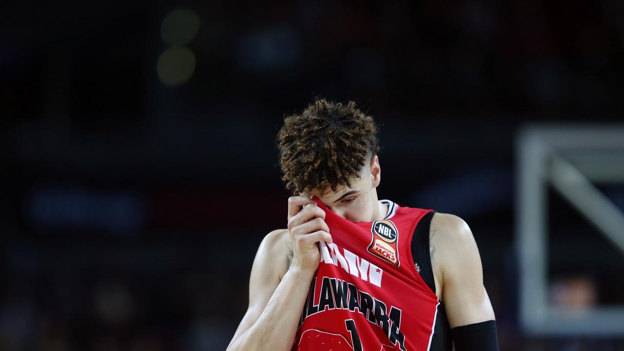 The Hawks are adamant LaMelo Ball has not played his last game for the Illawarra Hawks after suffering a foot injury. Picture: Getty