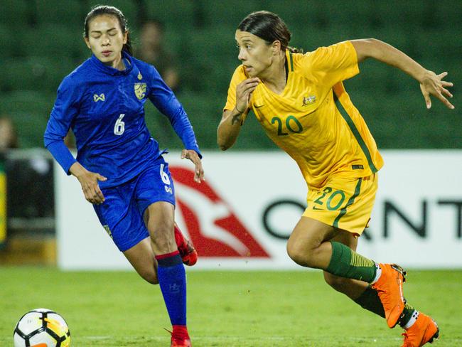 Sam Kerr has a lot of options for the next step in her career. Pic: AAP