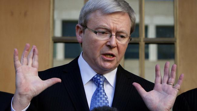 Kevin Rudd fails to note that the media is overwhelmingly of the Left.