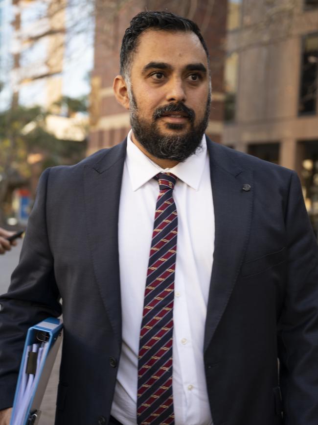 Lawyer Javid Faiz pictured leaving Parramatta Court in June 2024. Picture: NewsWire/ Monique Harmer