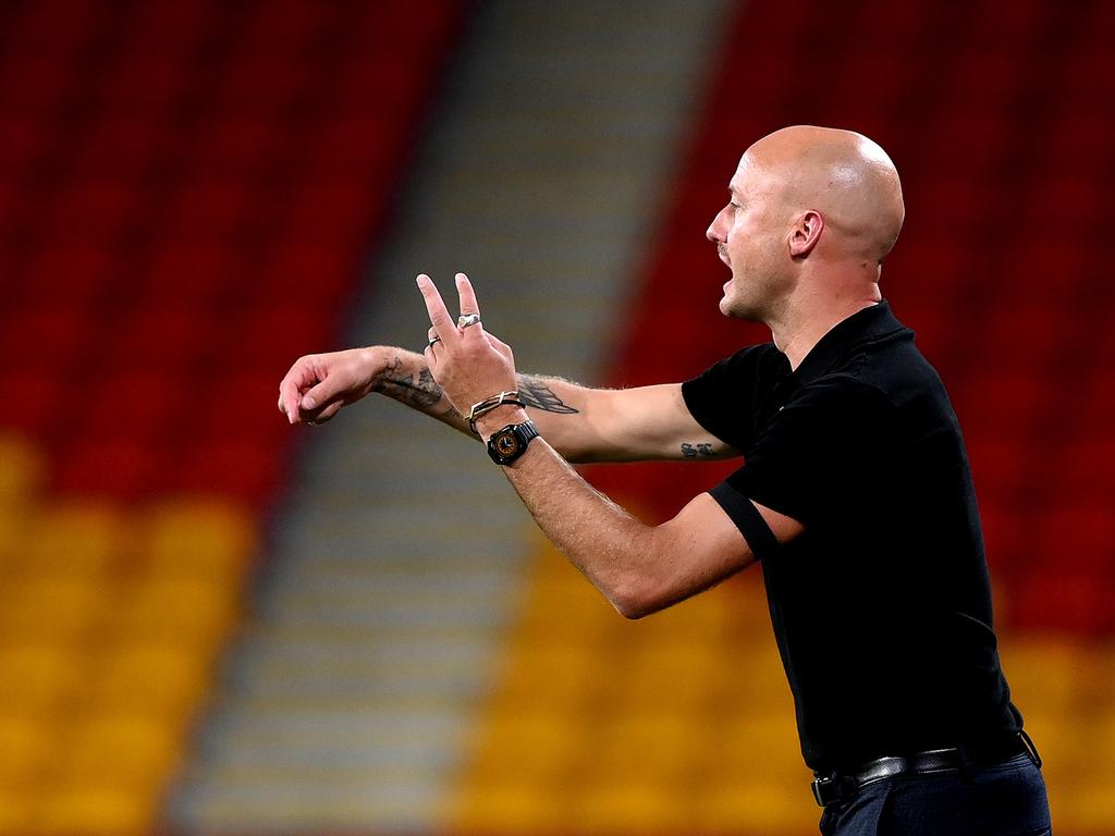 Ruben Zadkovich has impressed during his time as Brisbane Roar coach. Picture: Bradley Kanaris/Getty Images