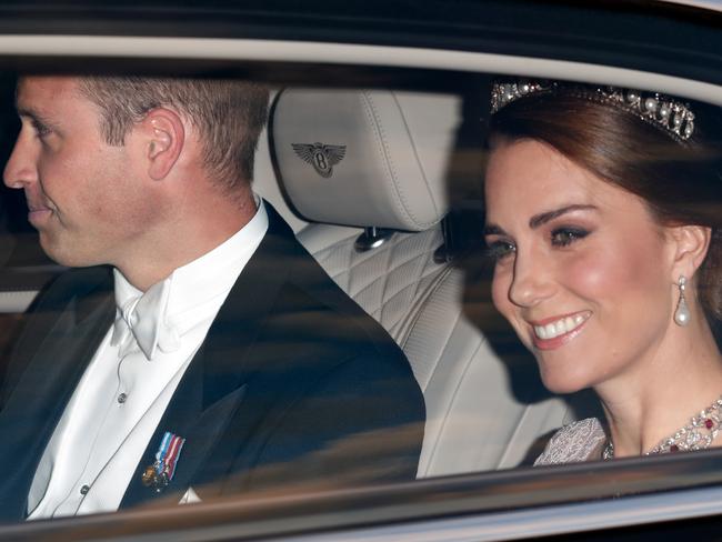 Taking cues from Diana, the Duchess of Cambridge, right, with Prince William. Picture: Getty Images