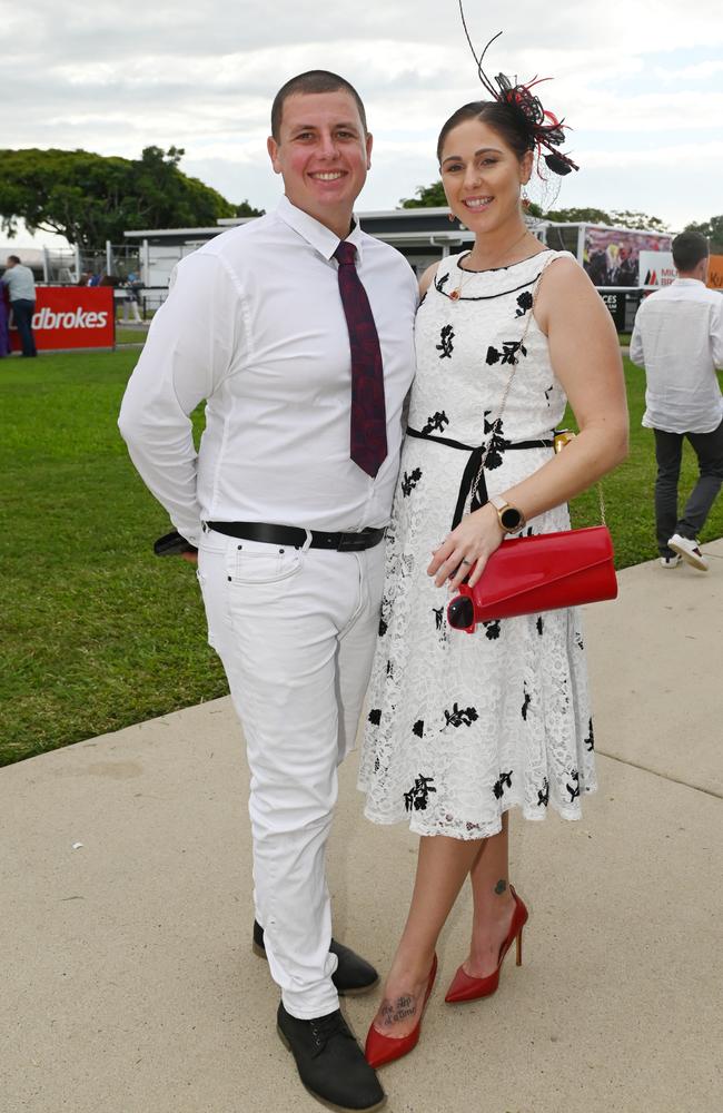Mitchell Robbins and Zoe Knight at 2023 Ladbrokes Mackay Cup Mackay Turf Club Saturday 22 July 2023 Picture: Michaela Harlow