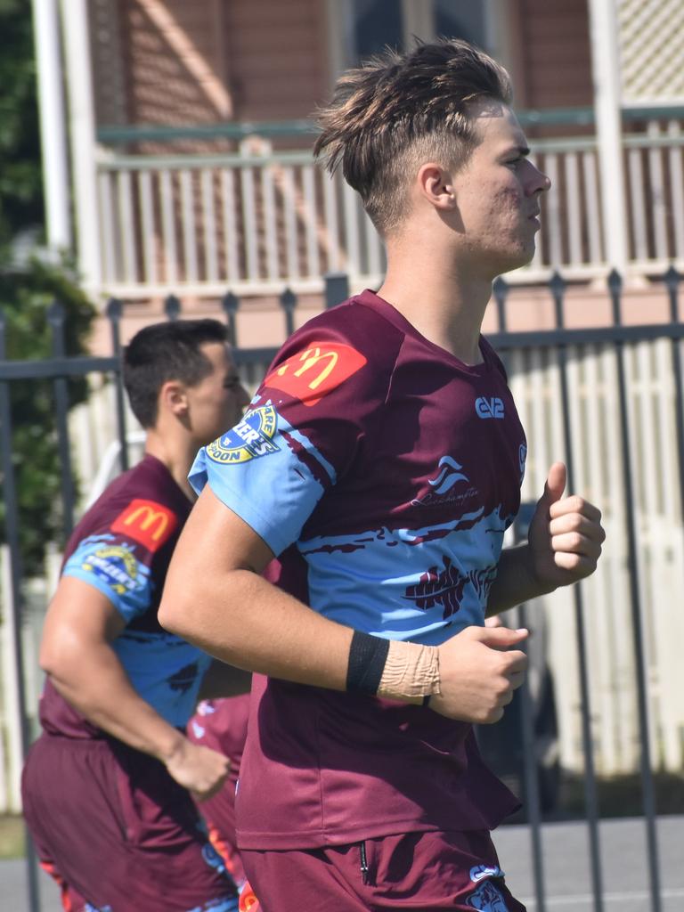 CQ Capras under-17 boys squad at a pre-season training session at The Cathedral College, Rockhampton, on December 7, 2024.