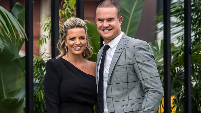 Former Melbourne captain Brad Green has found new happiness with Channel 10 sports presenter, Caty Price. Picture: Jake Nowakowski