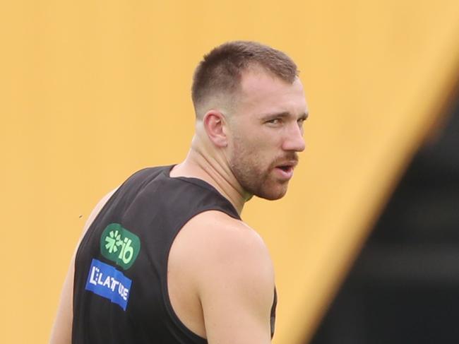 Richmond football club. Noah Balta on the field. Thursday, January 9. 2025. Picture: David Crosling