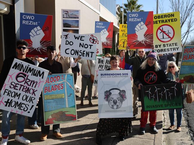 Protesters outside the Orange Ex-Services’ Club on Thursday. Picture: Rohan Kelly