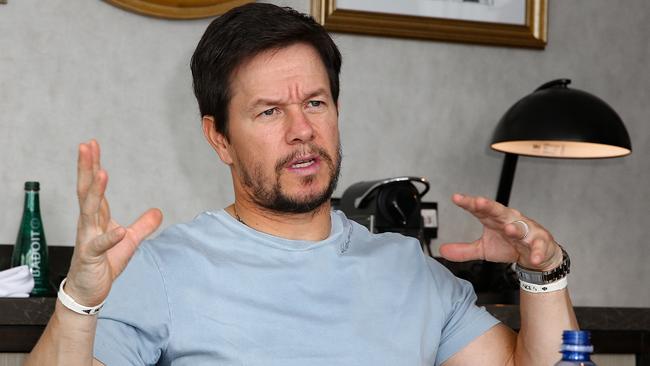 Mark Wahlberg during a meeting at his hotel, the Sofitel Darling Harbour in mid-December. Picture: Chris Khoury