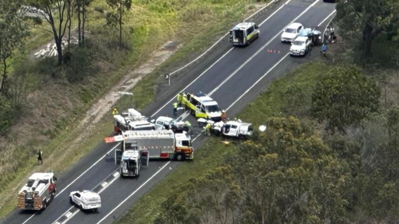 Photos from RACQ Capricorn Rescue from the Bororen crash on the Bruce Highway on December 20 2023