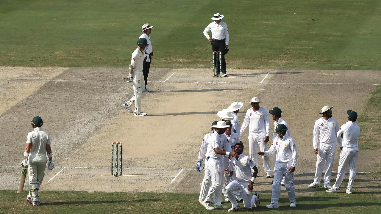Australia’s stunning loss of 10 wickets for 60 runs in the first Test against Pakistan has set a batch of unwanted records, including a 44-year first.