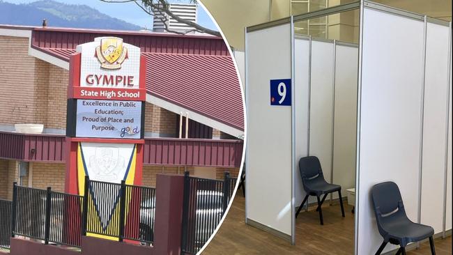 Queenalnd Health has defended against criticism over its decision to hold a pop-up clinic at Gympie High School, with a source querying why the Civic Centre hub, only 2km away, was not itself opened instead of having staff ship equipment from the centre up the road and then back again.