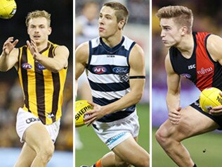 Rising Star award candidates James Worpel, Lachlan Fogarty and Matt Guelfi