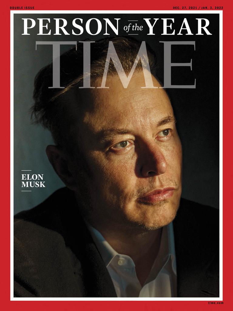 Tesla chief and SpaceX entrepreneur Elon Musk was named for his embodiment of the technological shifts but also troubling trends reshaping people’s lives. In 2022, he then bought Twitter, renaming it X. Photo by Mark Mahaney / TIME / TIME Person of the Year / AFP