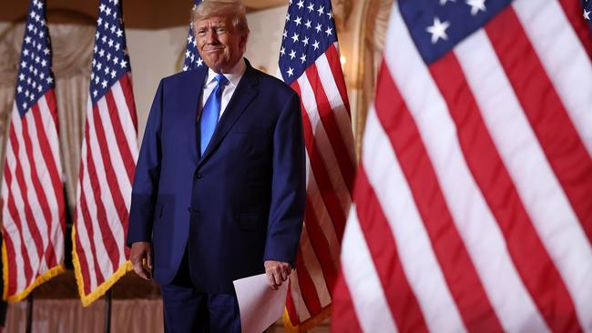 Donald Trump speaks during an Election Night event at Mar-a-Lago. Picture: Getty Images/AFP.